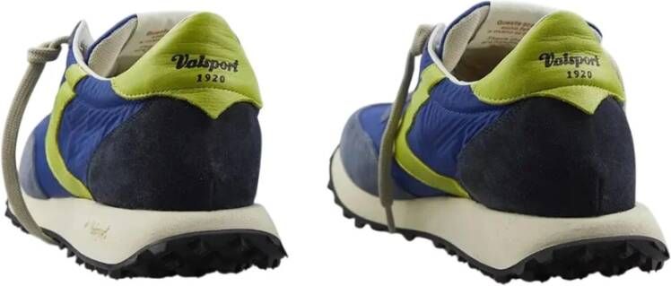 Valsport 1920 Blauwe Sneakers met Limegroene Accenten