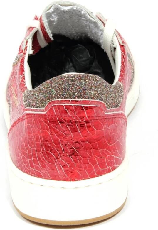 Valsport 1920 Gekraakte Leren Schoenen in Rood Glitter