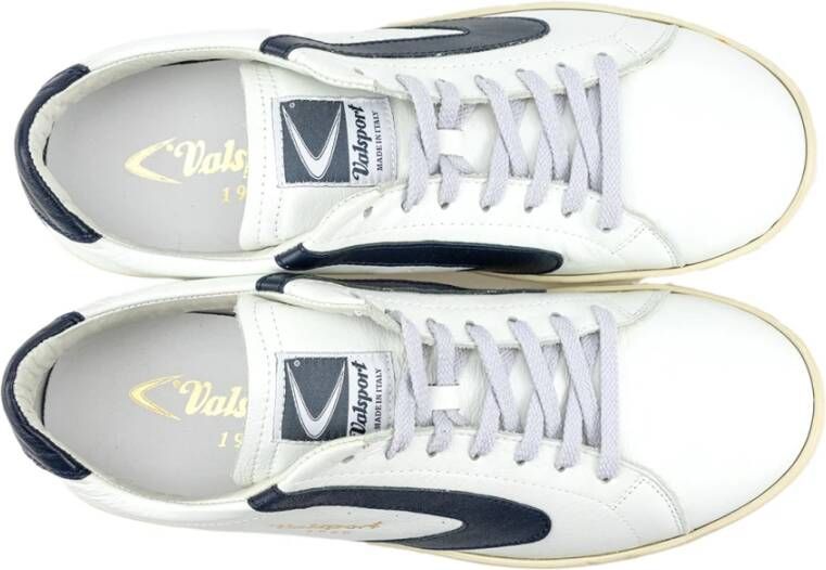 Valsport 1920 Leren sneakers met blauwe boemerang Wit Heren