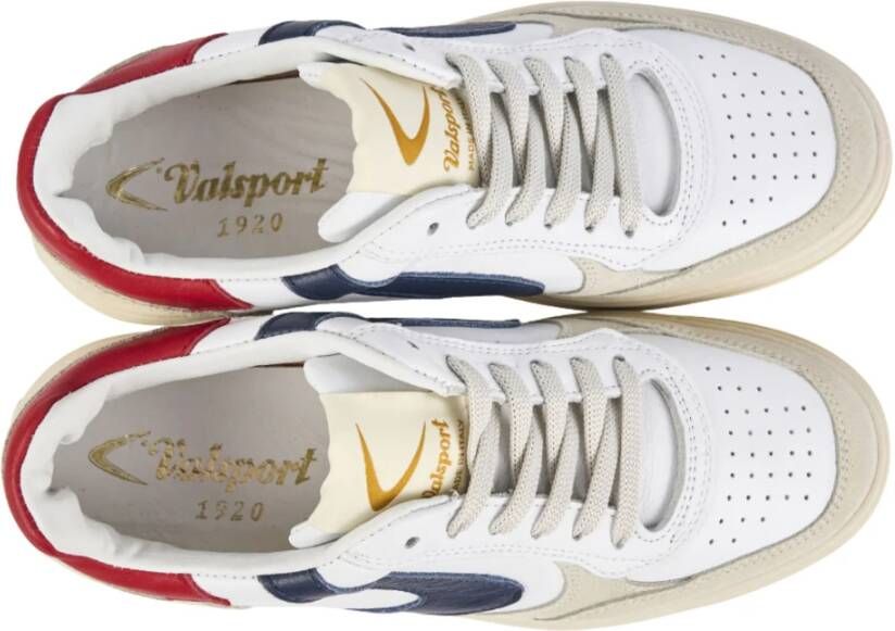 Valsport 1920 Stijlvolle Sneakers in Wit Rood Blauw