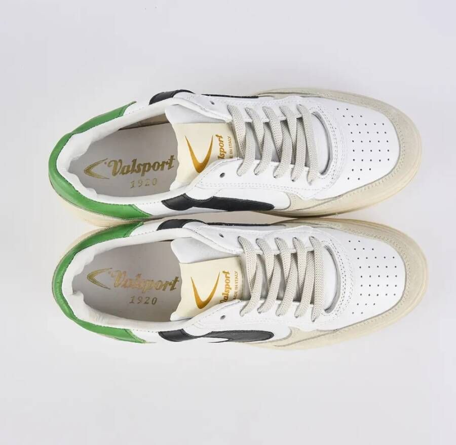 Valsport 1920 Suede Leren Sneakers Bianco Verde Nero