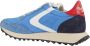Valsport 1920 Vintage Nylon Sneakers Blauw Leer - Thumbnail 2