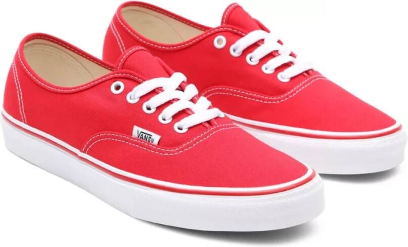 Vans Authentieke Skateboard Sneakers Red Heren