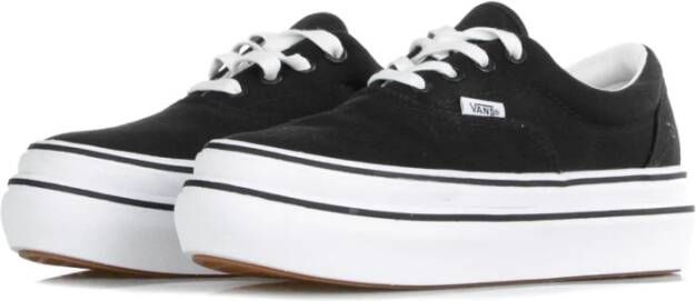 Vans Comfortabele Lage Schoen Zwart Wit Canvas Black Dames