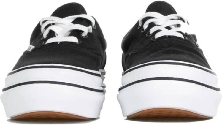 Vans Comfortabele Lage Schoen Zwart Wit Canvas Black Dames