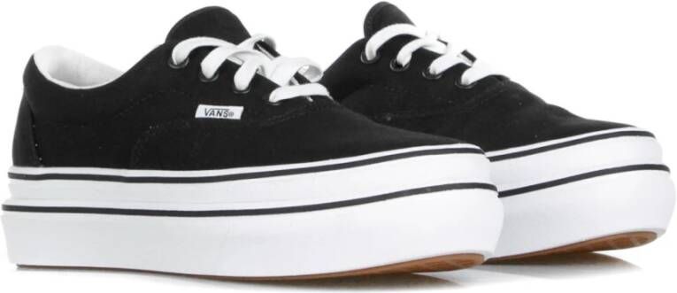 Vans Comfortabele Lage Schoen Zwart Wit Canvas Black Dames