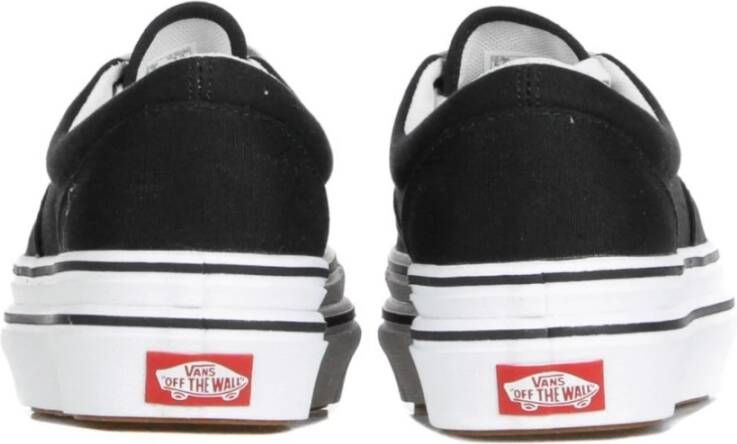 Vans Comfortabele Lage Schoen Zwart Wit Canvas Black Dames