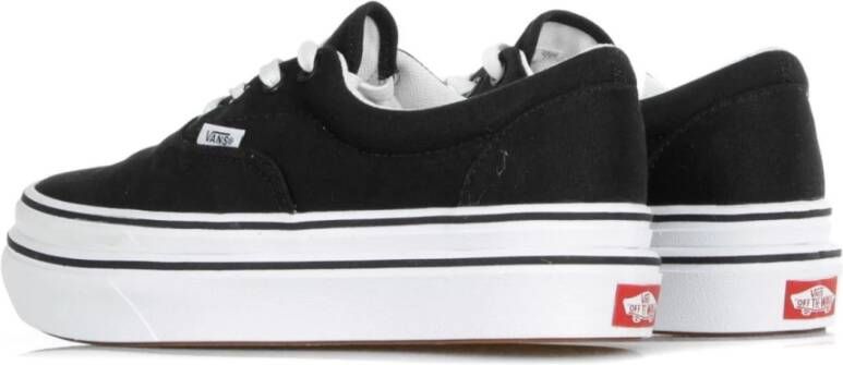Vans Comfortabele Lage Schoen Zwart Wit Canvas Black Dames