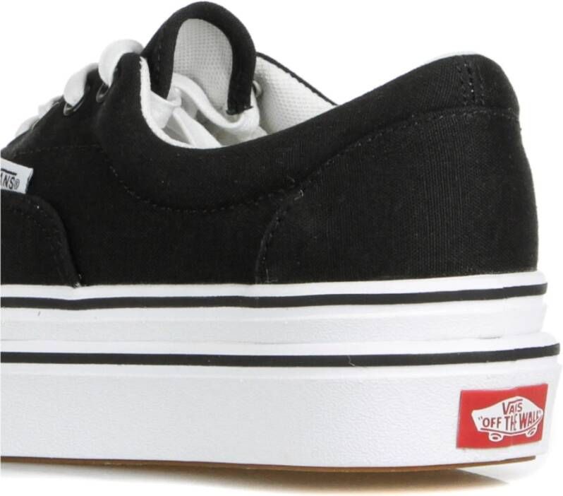 Vans Comfortabele Lage Schoen Zwart Wit Canvas Black Dames