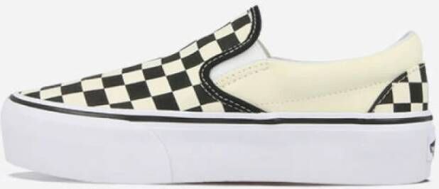Vans Dames Classic Slip-On Platform Sneakers Beige Dames