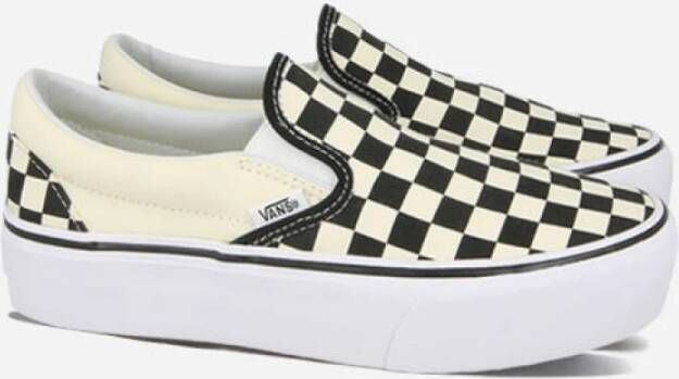 Vans Dames Classic Slip-On Platform Sneakers Beige Dames