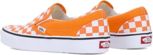 Vans Geruite Slip-on Sneaker Oranje Tijger Orange Heren