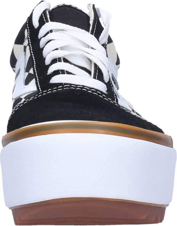Vans Gestapelde Canvas Sneakers Black Dames