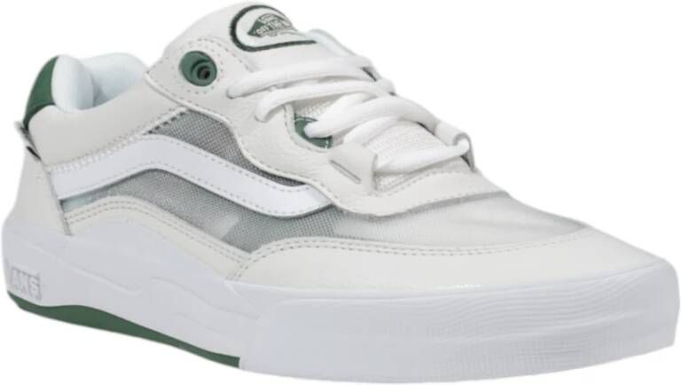 Vans Groene leren schoenen met rubberen zool White Heren