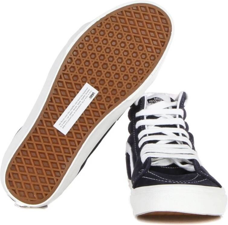 Vans Hoge Sneaker Mid Blauw Wit Blue Heren