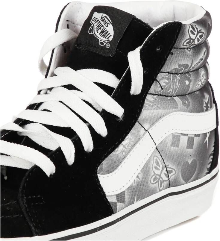 Vans Hoge Sneaker Zwart Wit All Over Print Black Heren