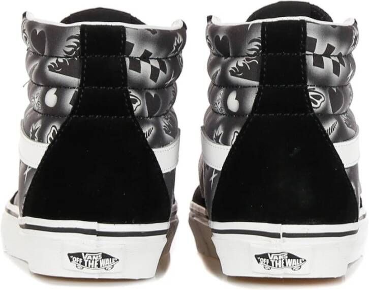 Vans Hoge Sneaker Zwart Wit All Over Print Black Heren