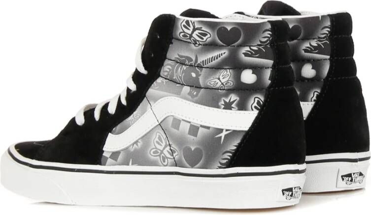 Vans Hoge Sneaker Zwart Wit All Over Print Black Heren