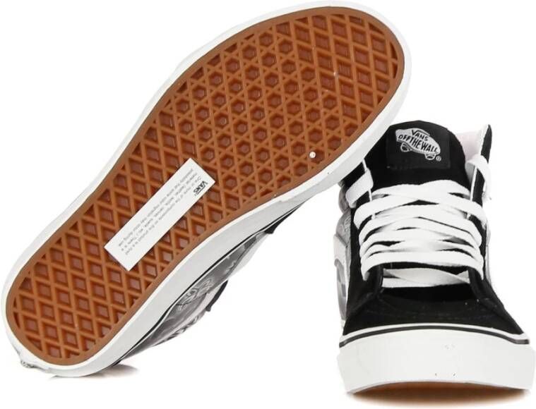 Vans Hoge Sneaker Zwart Wit All Over Print Black Heren