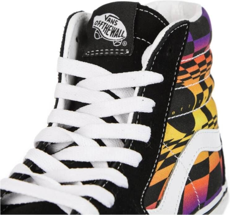 Vans Hoge Top Grafische Check Sneaker Zwart Multi