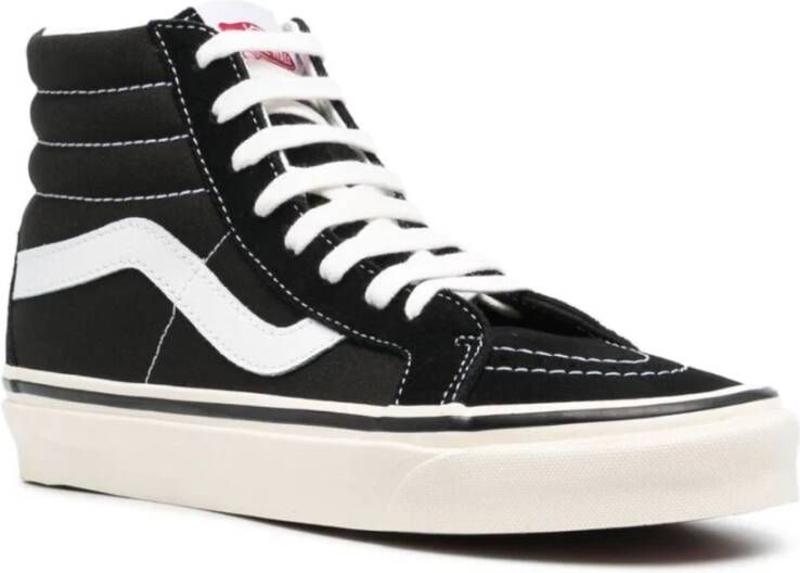 Vans Hoge Top Sneakers Zwart Wit Black Unisex