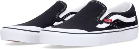 Vans Klassieke Slip-On 138 Sidestripe Zwart Wit Black Heren