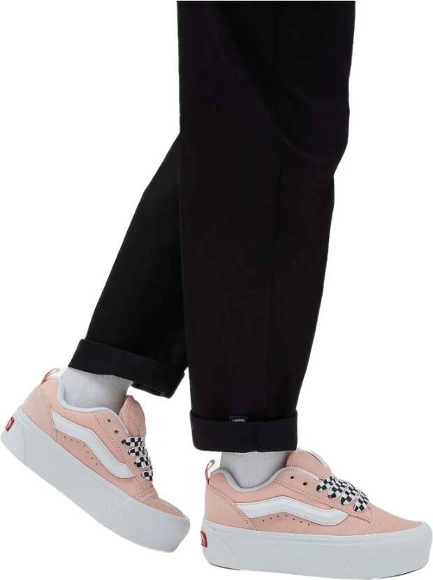 Vans Dames Leren Sneakers Herfst Winter Collectie Pink Dames