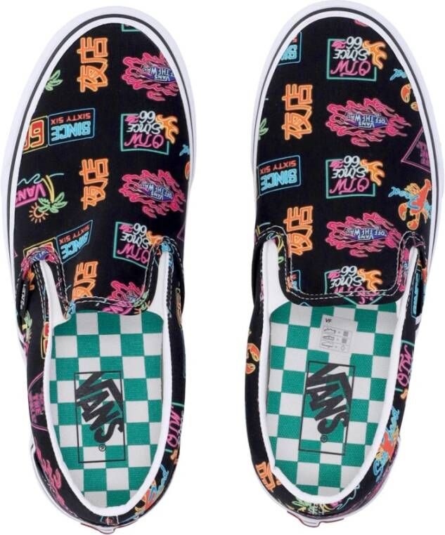 Vans Lage Slip-on Sneakers Zwart neon Multicolor Heren