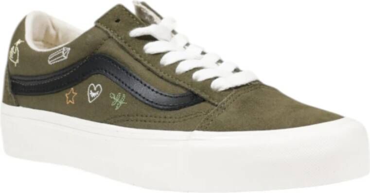 Vans Leren Damesschoenen Herfst Winter Collectie Green Dames