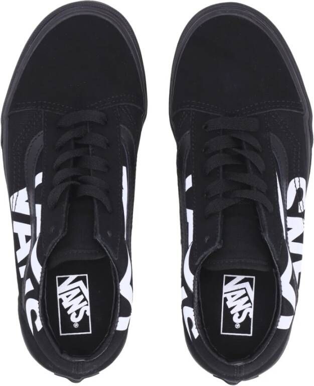 Vans Old Skool Logo Zwart Wit Sneakers Black Dames