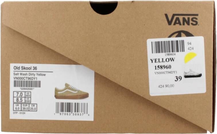 Vans Old Skool Salt Wash Sneakers Yellow Dames
