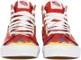 Vans Rood Blauw Hoge Sneakers Met Print Multicolor Heren - Thumbnail 4