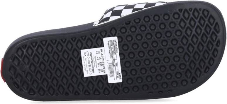 Vans Ruit Slide-on Pantoffels True Wit Zwart Black Heren