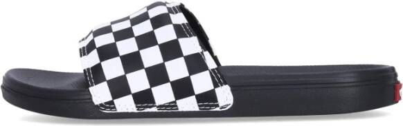 Vans Ruit Slide-on Pantoffels True Wit Zwart Black Heren