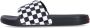 Vans Ruit Slide-on Pantoffels True Wit Zwart Black - Thumbnail 10