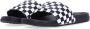 Vans Ruit Slide-on Pantoffels True Wit Zwart Black - Thumbnail 11