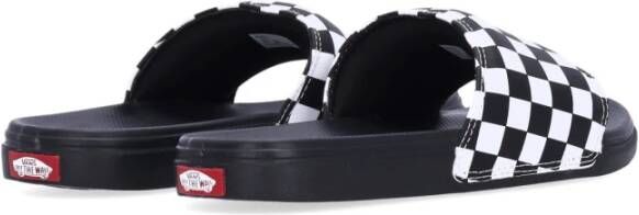 Vans Ruit Slide-on Pantoffels True Wit Zwart Black Heren