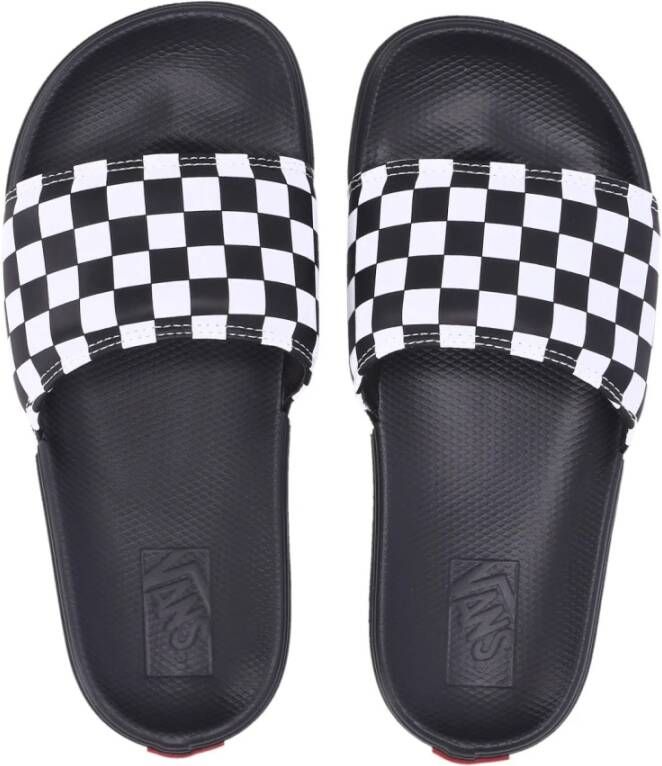 Vans Ruit Slide-on Pantoffels True Wit Zwart Black Heren