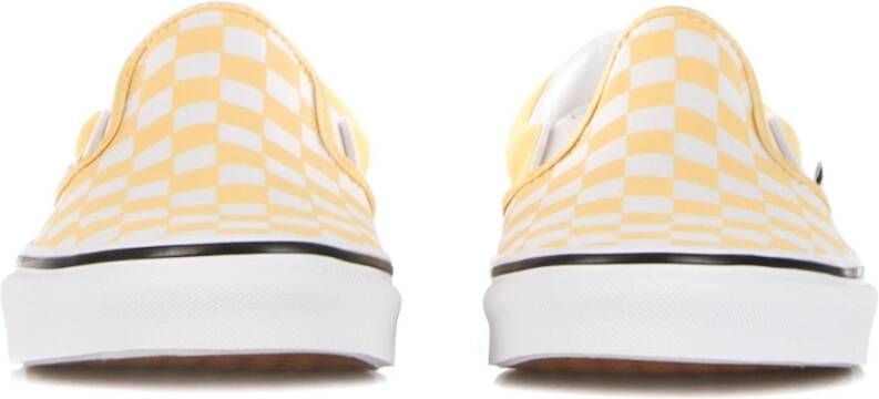 Vans Ruitpatroon Instap Lage Schoen Lijnzaad Wit Yellow Heren