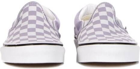 Vans Ruitpatroon Slip-on Sneaker Languid Lavendel Wit Purple Dames