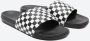 Vans Ruit Slide-on Pantoffels True Wit Zwart Black Heren - Thumbnail 5
