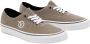 Vans Suède Leren Sneakers Ronde Neus Vetersluiting Beige Heren - Thumbnail 3