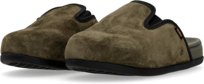 Vans Suede Harbor Mule Olive Black Green Dames