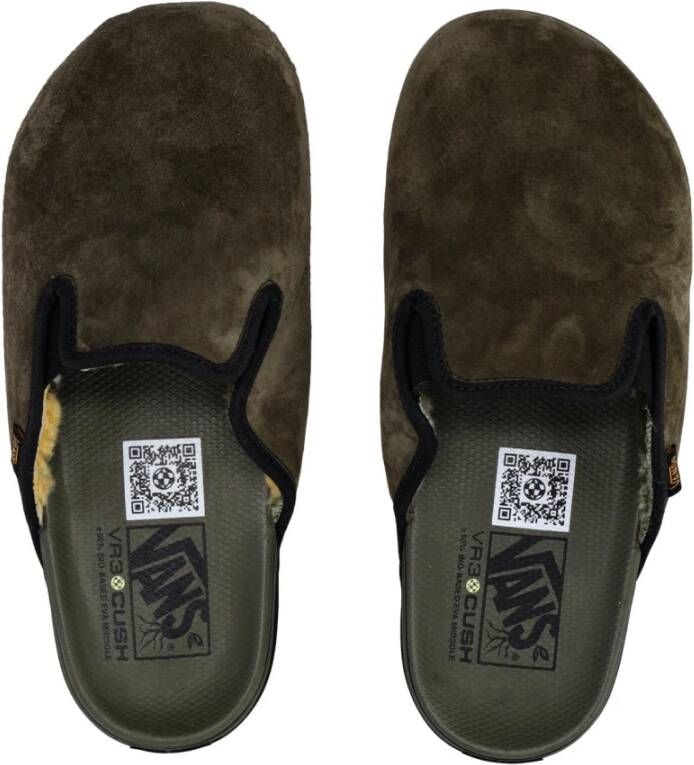 Vans Suede Harbor Mule Olive Black Green Dames