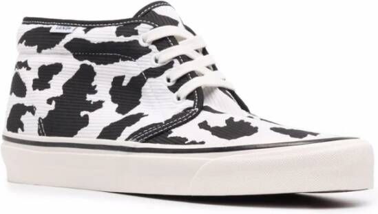 Vans Witte Leopard Print Mid-Top Sneakers White Heren