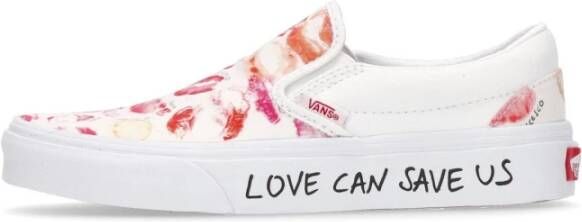 Vans Witte Slip-on Sneaker X Sara Lorusso Multicolor Dames
