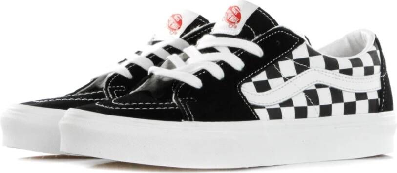 Vans Zwarte lage sneaker met ruitpatroon Black Heren