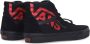 Vans Zwart Rood Hoge Top Logo Sneaker Black Heren - Thumbnail 4