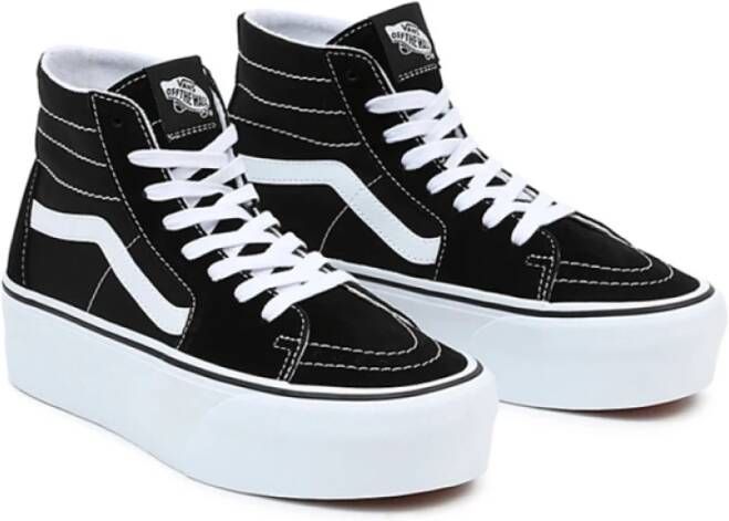 Vans Zwart Wit Tapered Skate Schoenen Black Unisex