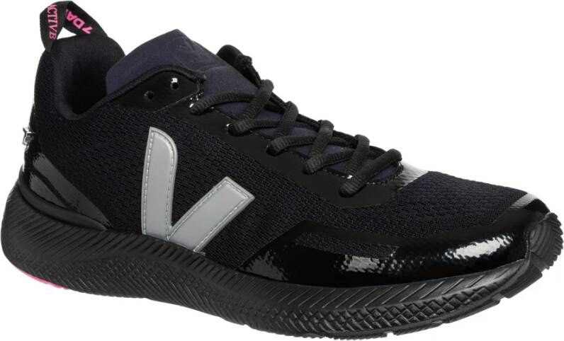 Veja Actieve Vetersneakers Effen Patroon Black Dames